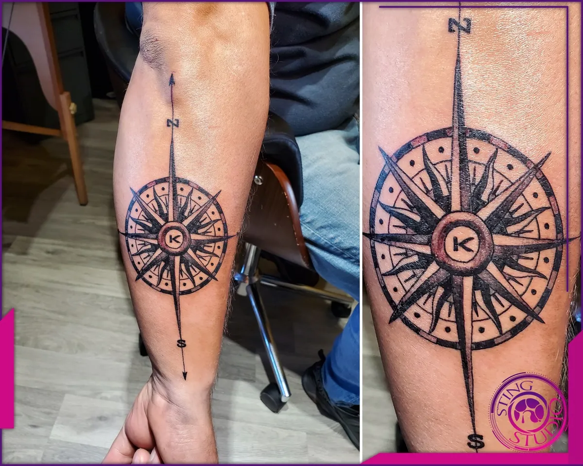 Linework tattoo by Sting Studio Ottawa