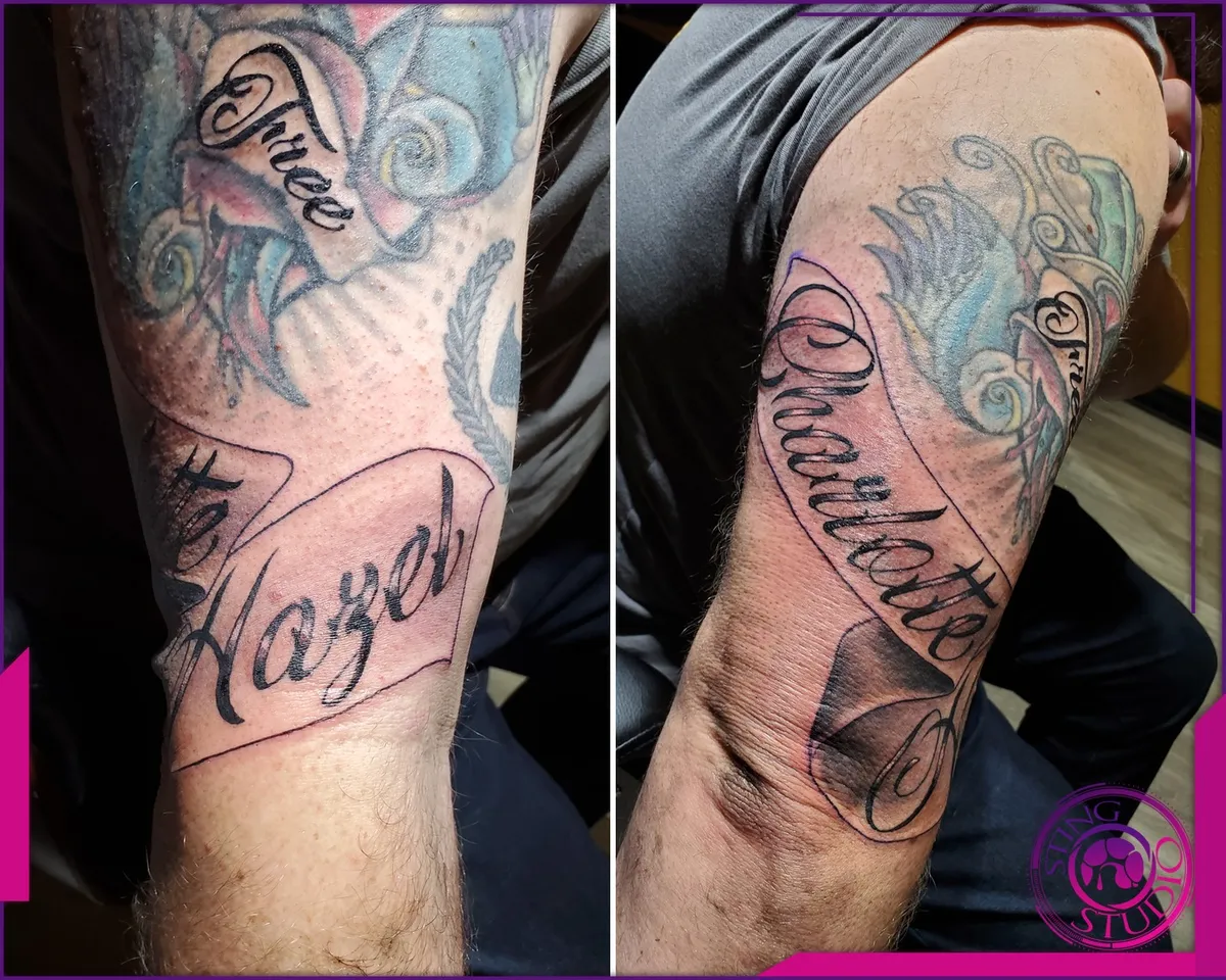 Linework tattoo by Sting Studio Ottawa