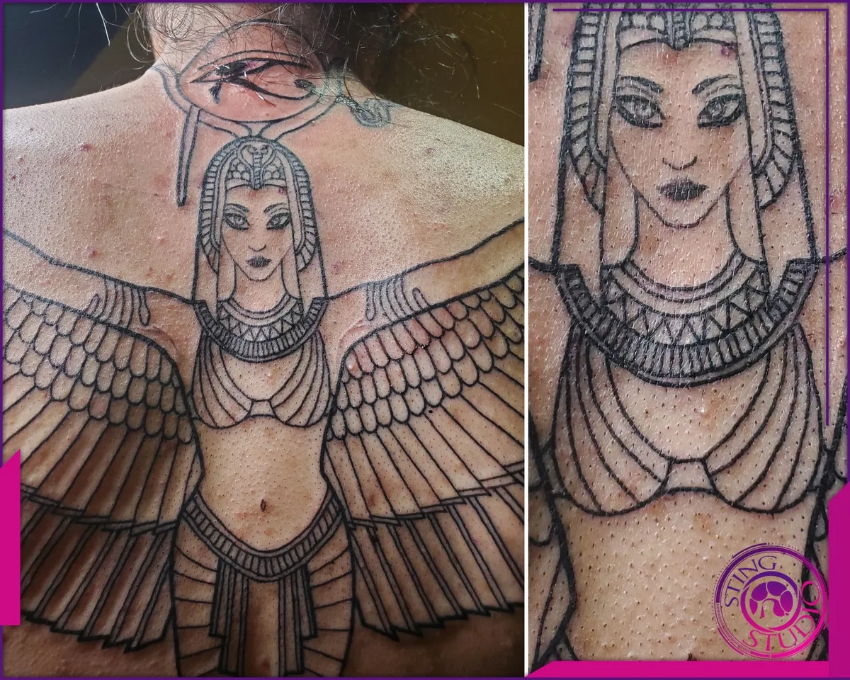 Linework tattoo by Sting Studio Ottawa