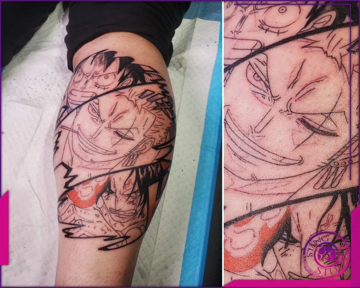 Linework tattoo by Sting Studio Ottawa