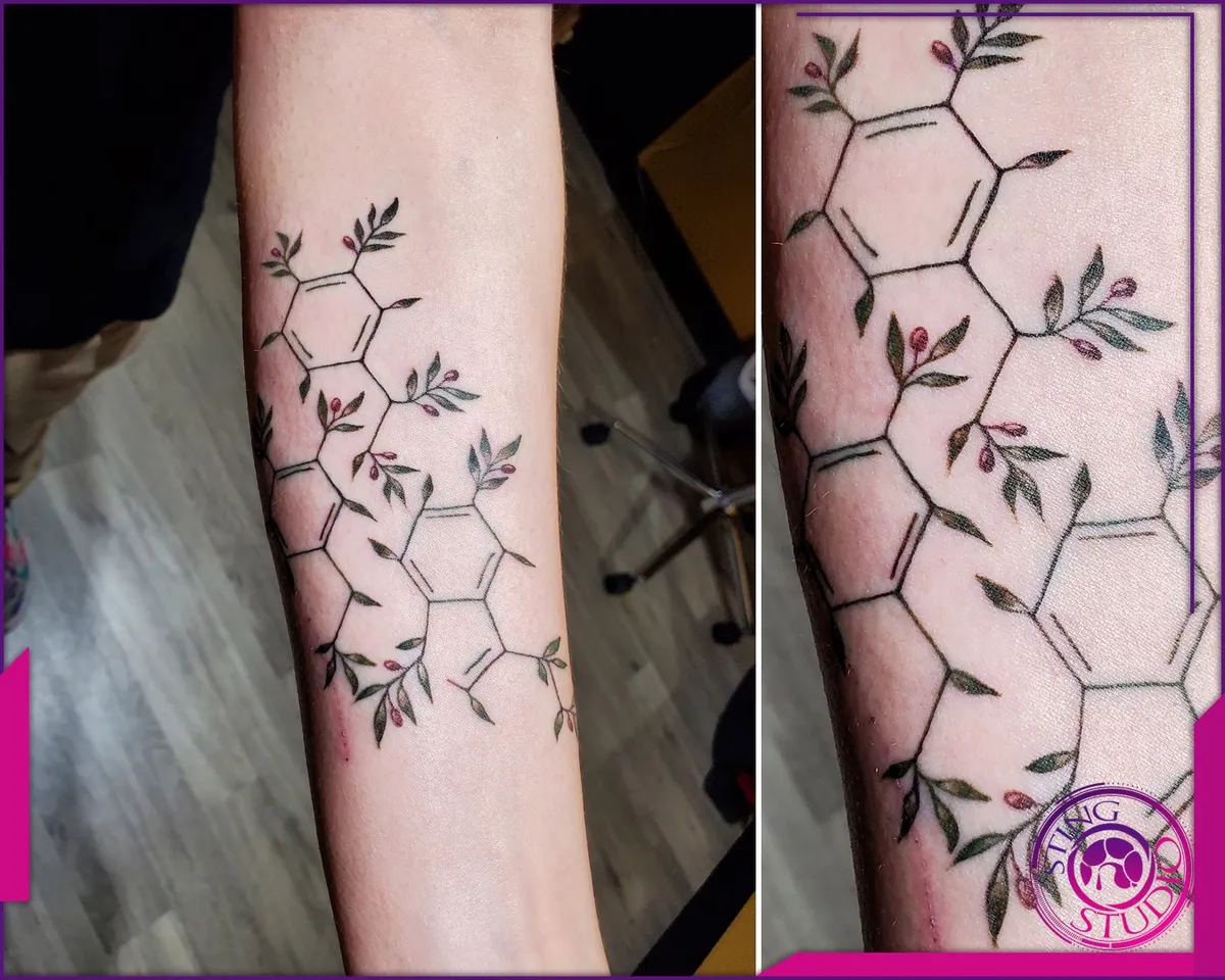 Linework tattoo by Sting Studio Ottawa