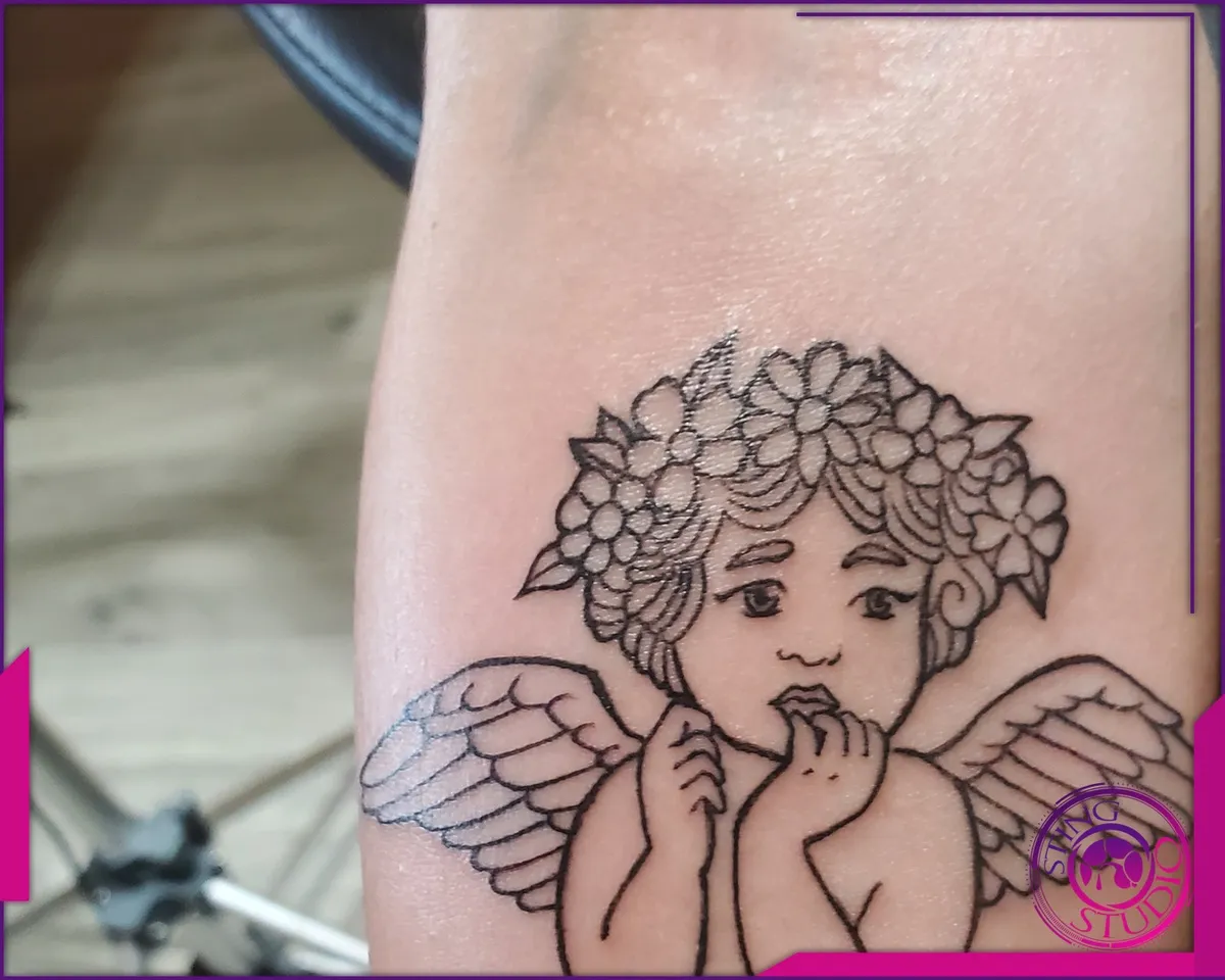Linework tattoo by Sting Studio Ottawa