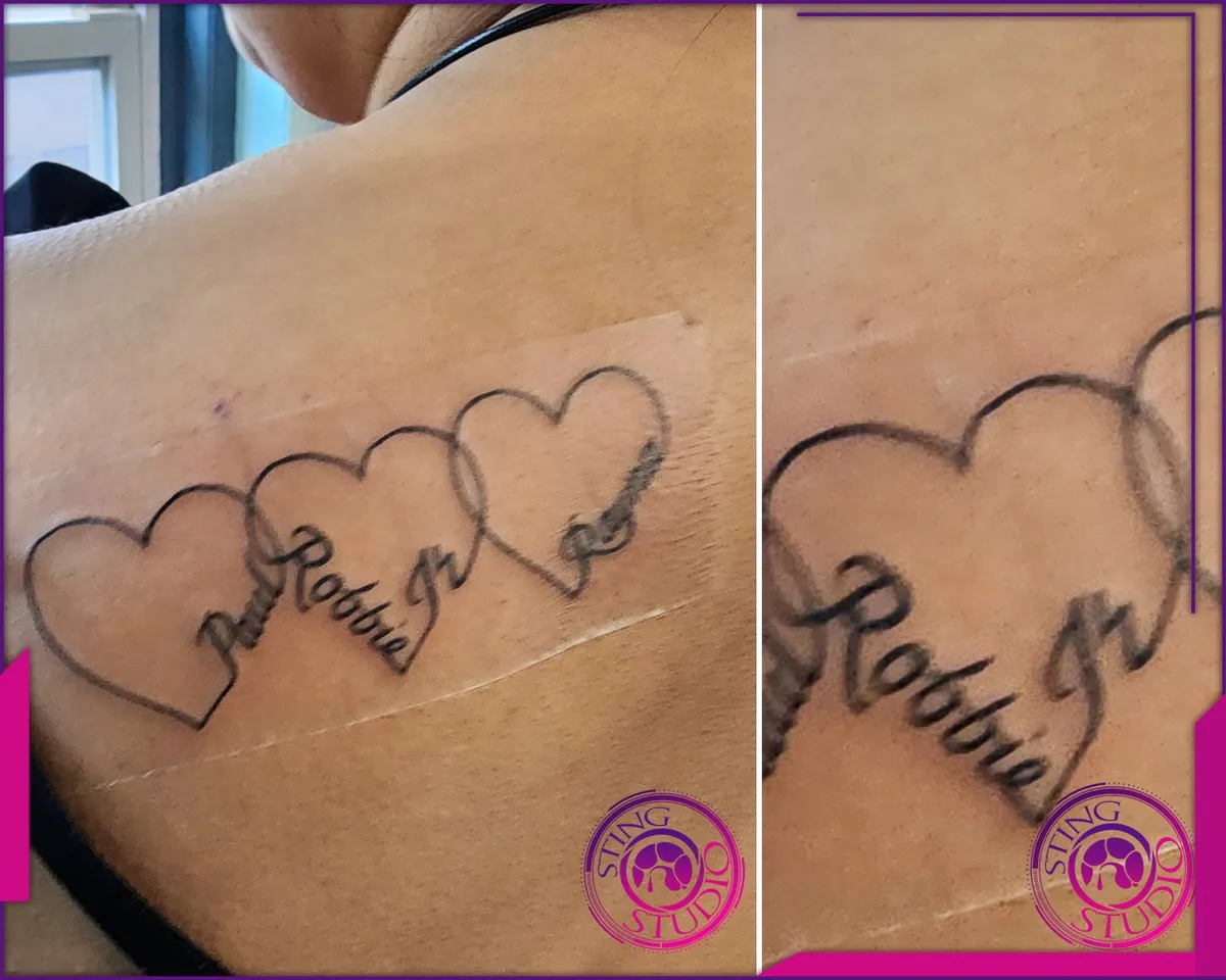 Linework tattoo by Sting Studio Ottawa