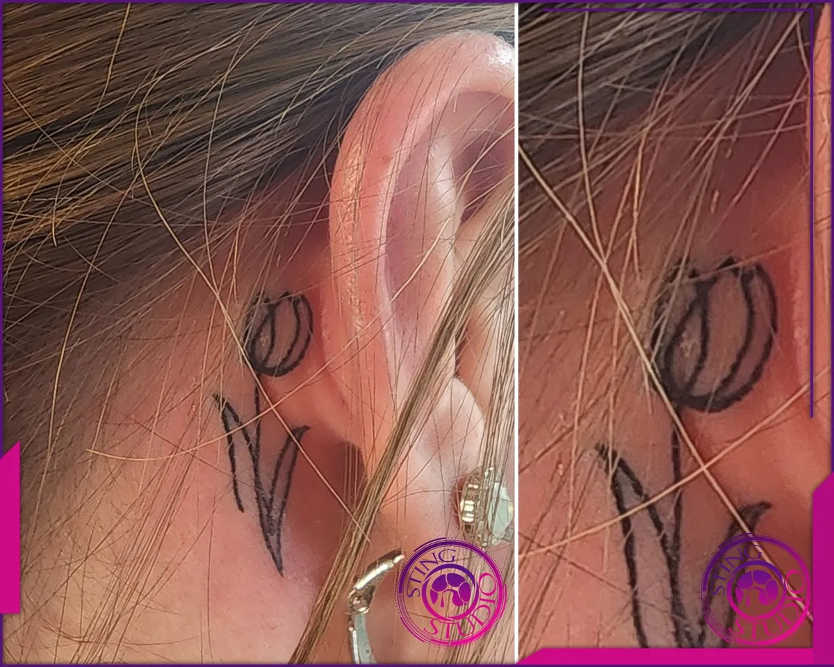 Linework tattoo by Sting Studio Ottawa