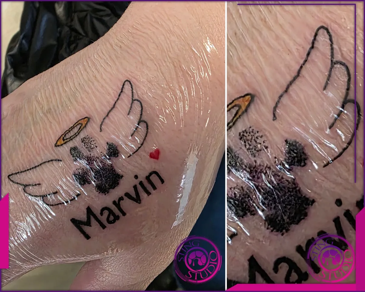 Linework tattoo by Sting Studio Ottawa
