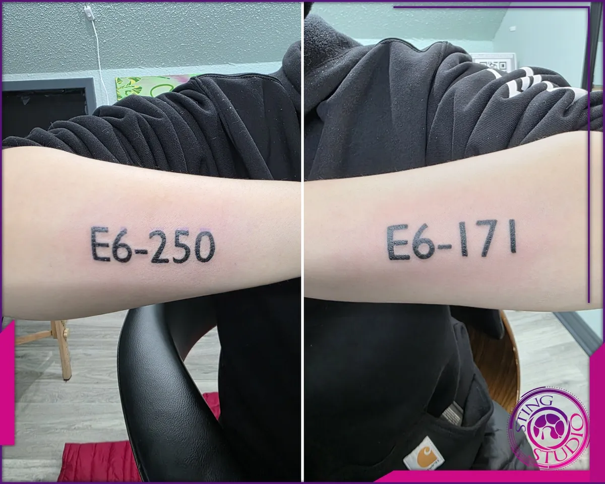 Linework tattoo by Sting Studio Ottawa