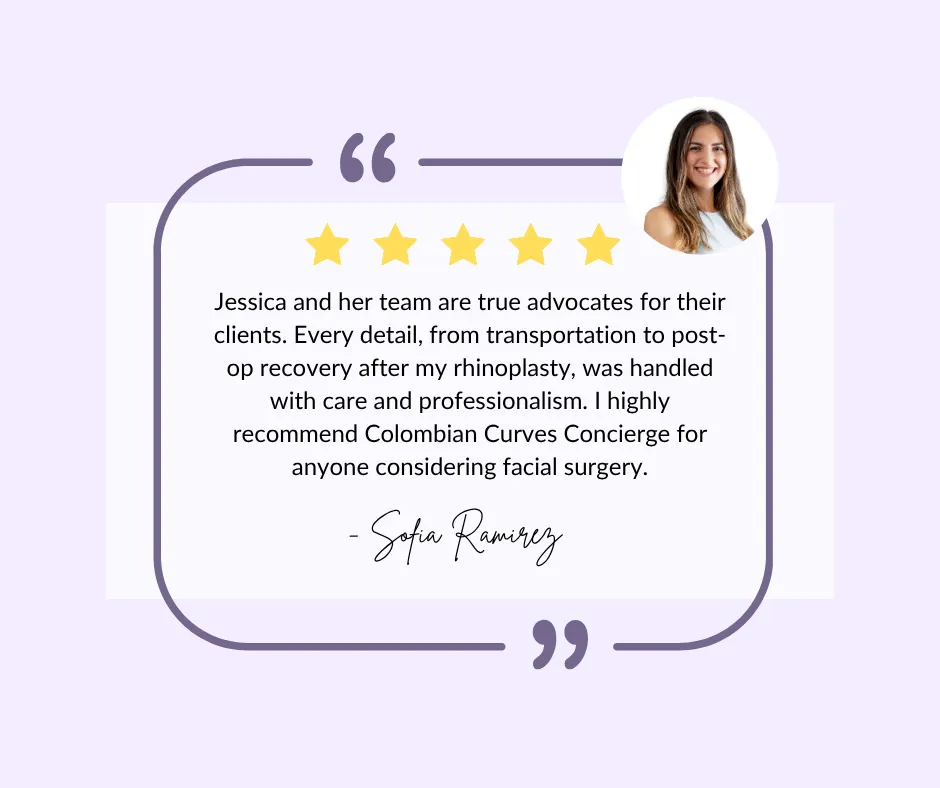 Woman recommending CCC for caring post-op experience.