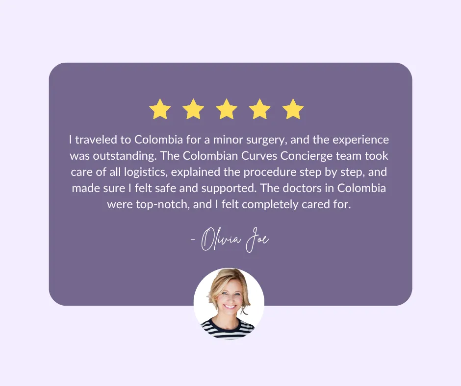 Woman sharing positive experience with CCC for surgery support.