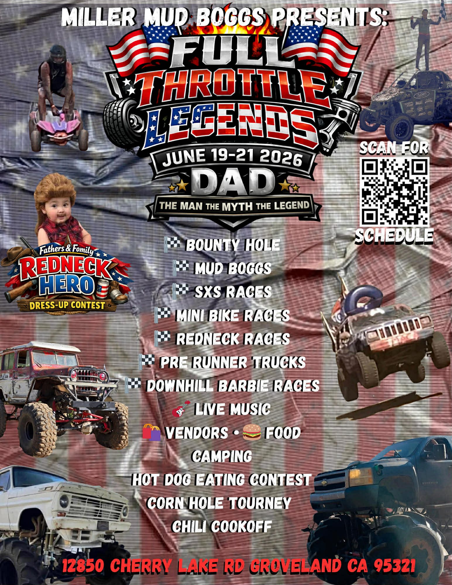 flyer for 2026 June miller mud Boggs