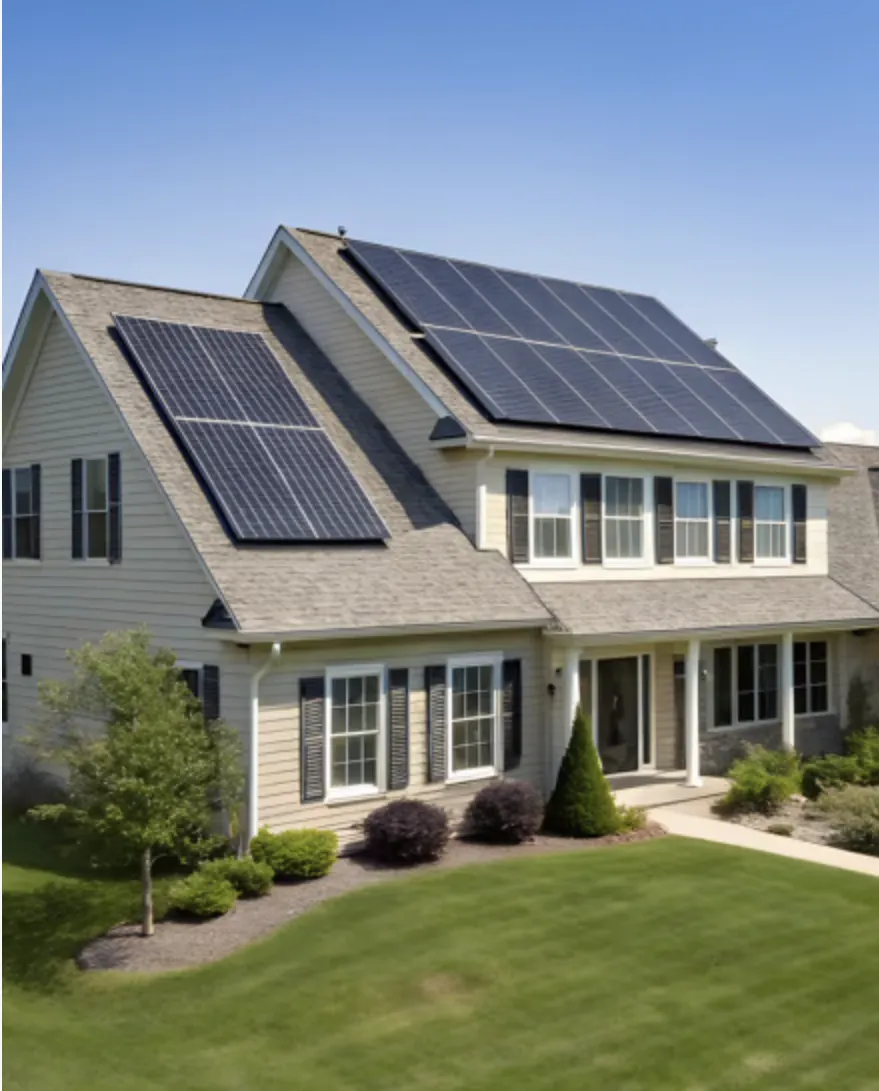 house with solar panels