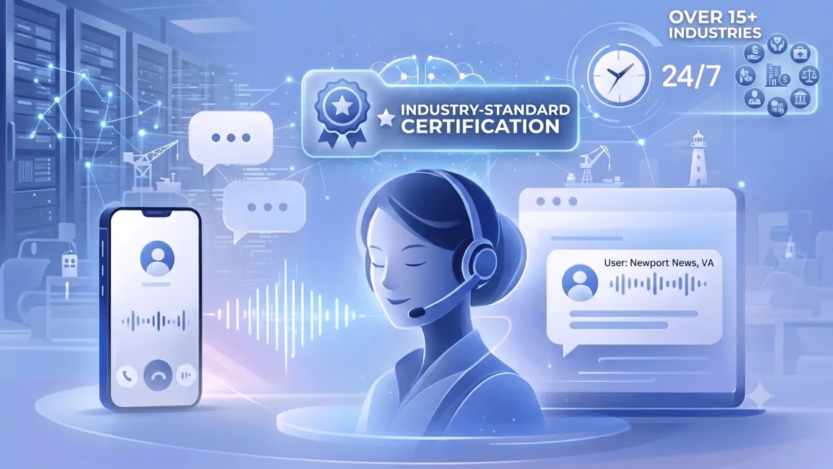 Industry-Standard AI Virtual Employee answering the phone call of a customer