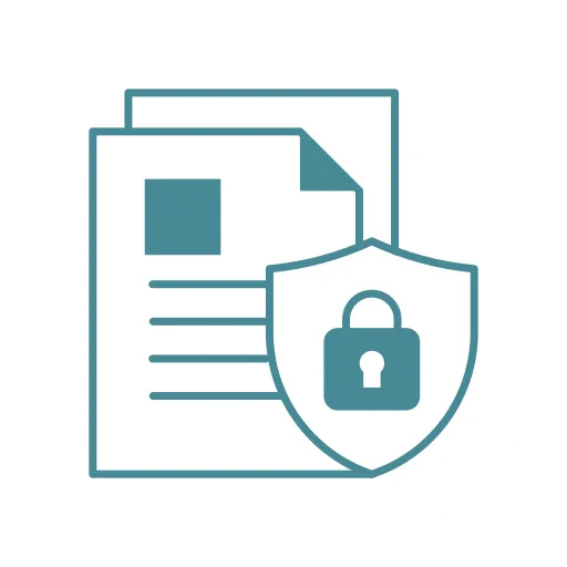 Digital file document icon displayed on a computer screen, representing organized and accessible important records.