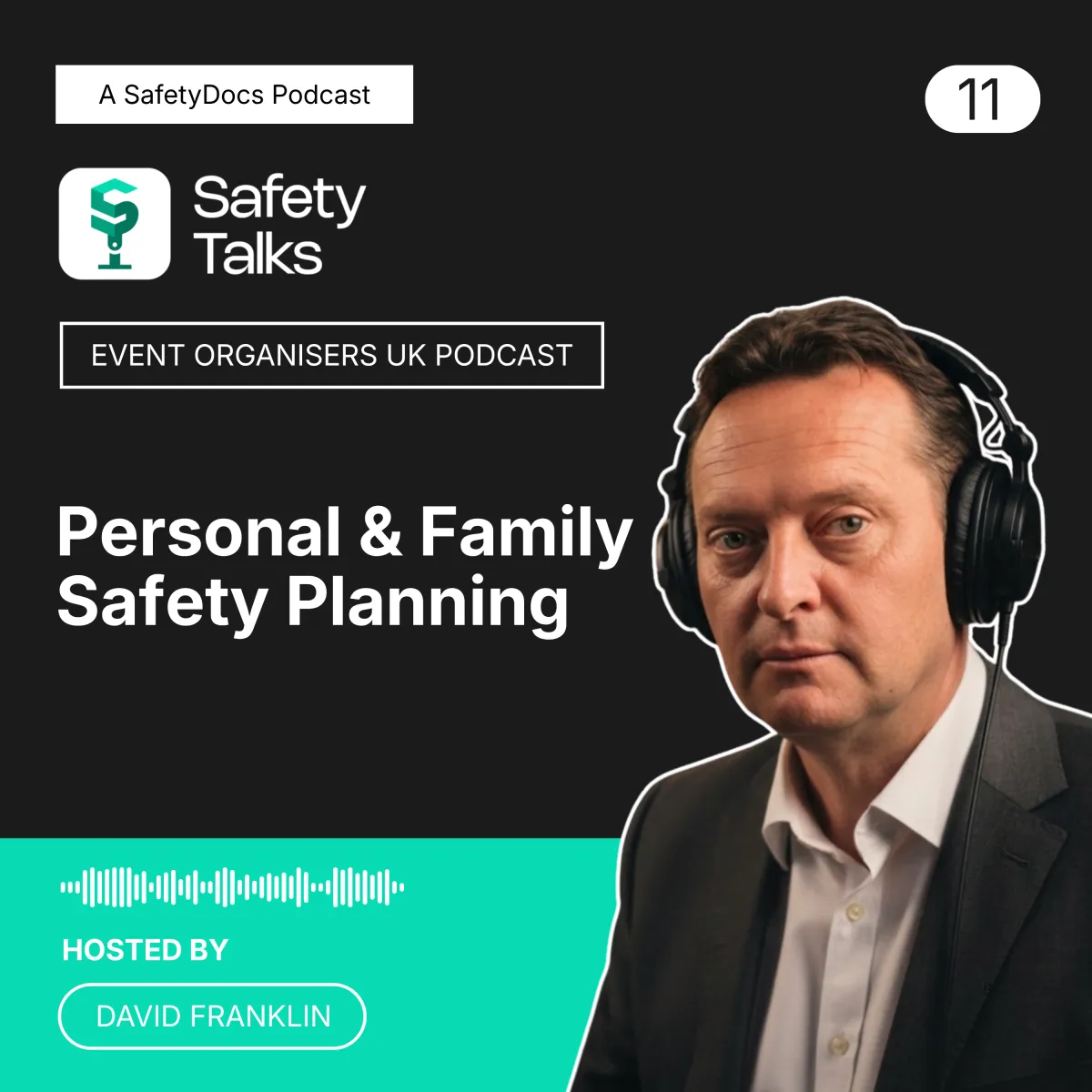 Screenshot showing the SafetyDocs platform interface with a list of events, risk assessment templates, and search options.