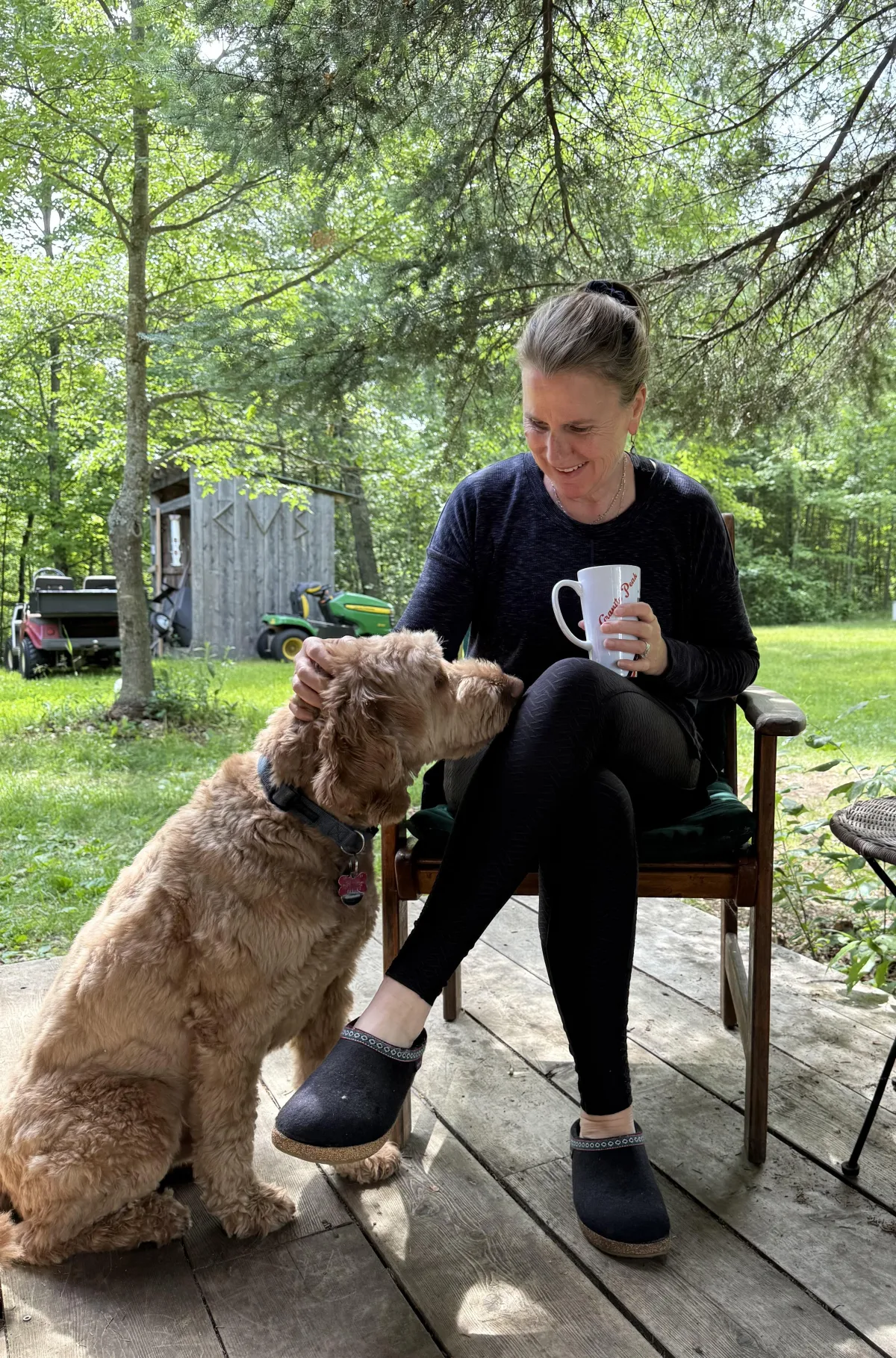 Relaxing with my dog Murphy