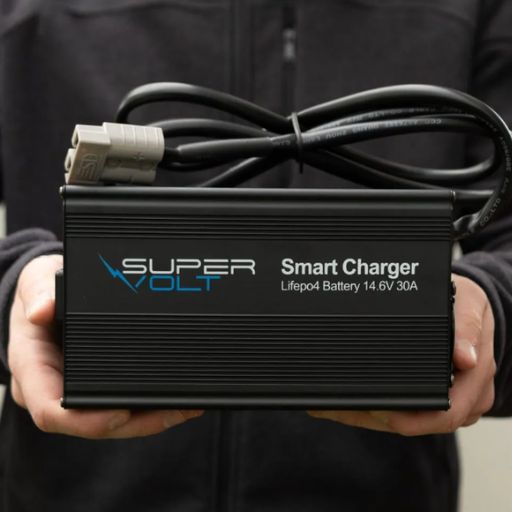 Supervolt 30A LiFePO4 Ladegerät für 12V Bordbatterien im Camper – intelligentes Lithium-Ladegerät für Vanlife, Wohnmobil und Offgrid-Stromversorgung