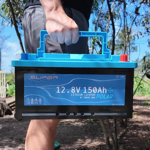 Supervolt Polar 150Ah LiFePO4 Batterie für Camper, Wohnmobil und Vanlife – beheizbare Lithium-Batterie für autarke Stromversorgung im VW T5.