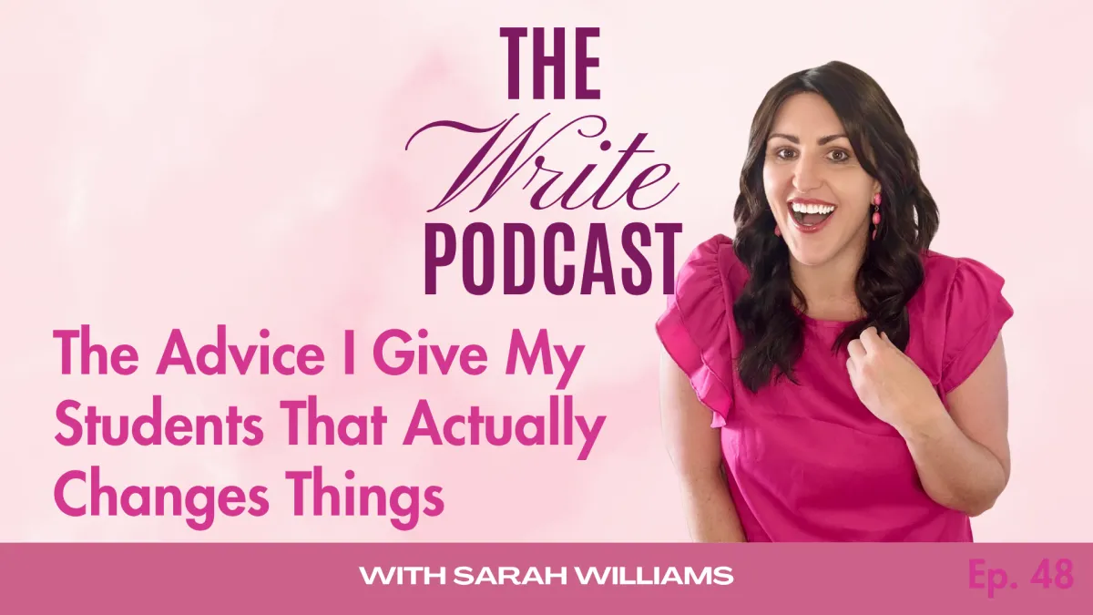 The Advice I Give My Students That Actually Changes Things