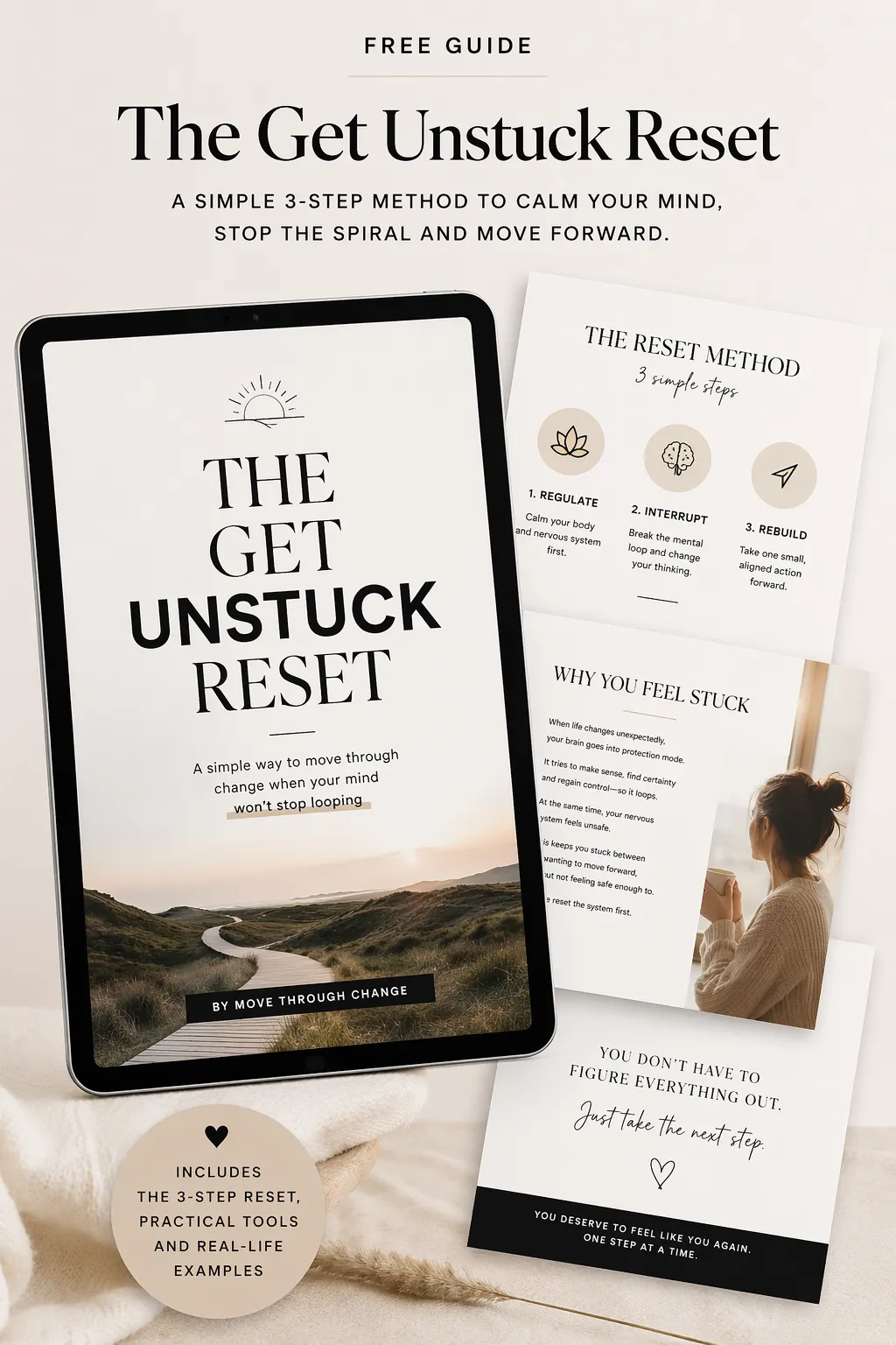 3D physical workbook mockup standing upright, deep forest green cover with gold foil accents