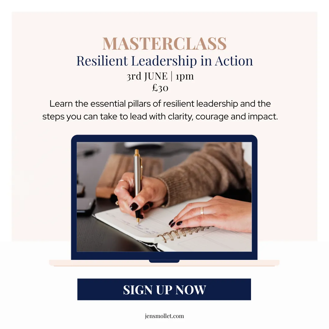 Leading with Confidence, Free Workshop with Leadership Coach Jen Smollett on Tuesday 25th March at 1pm UK time