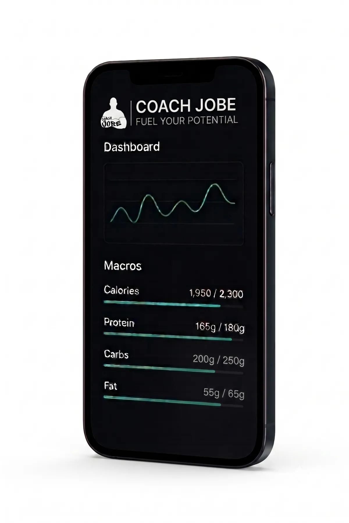 Coach Jobe App Dark Mode Mockup