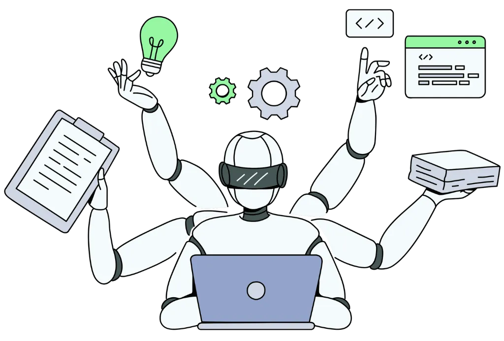 white robot action toy