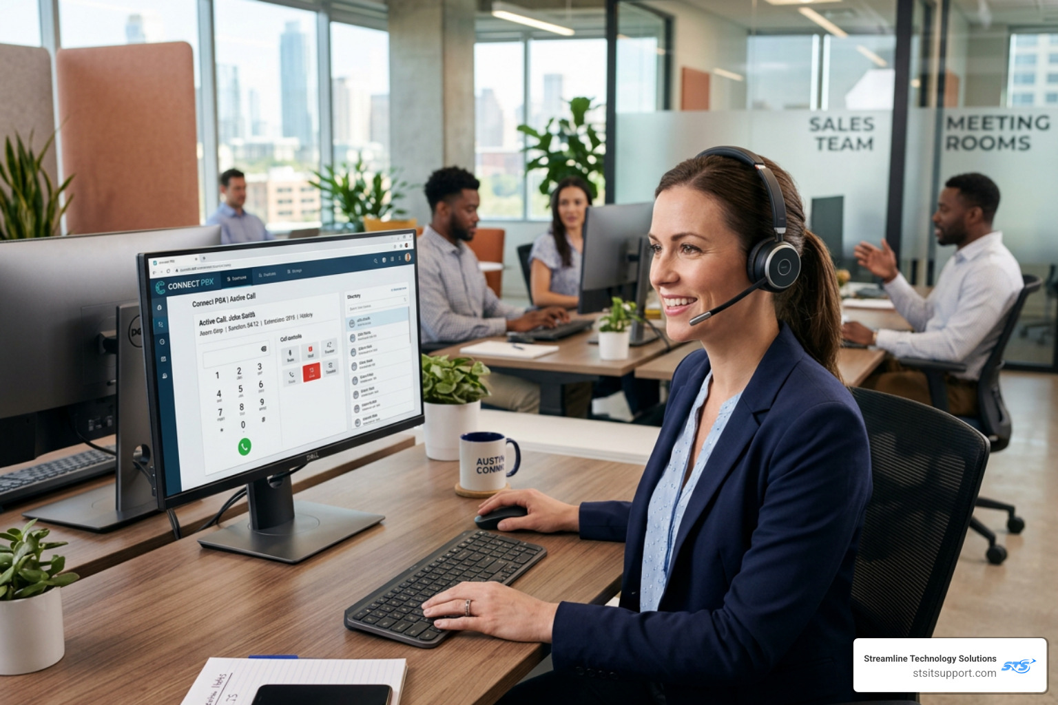 ip pbx providers voip business professional headset modern office - ip pbx providers