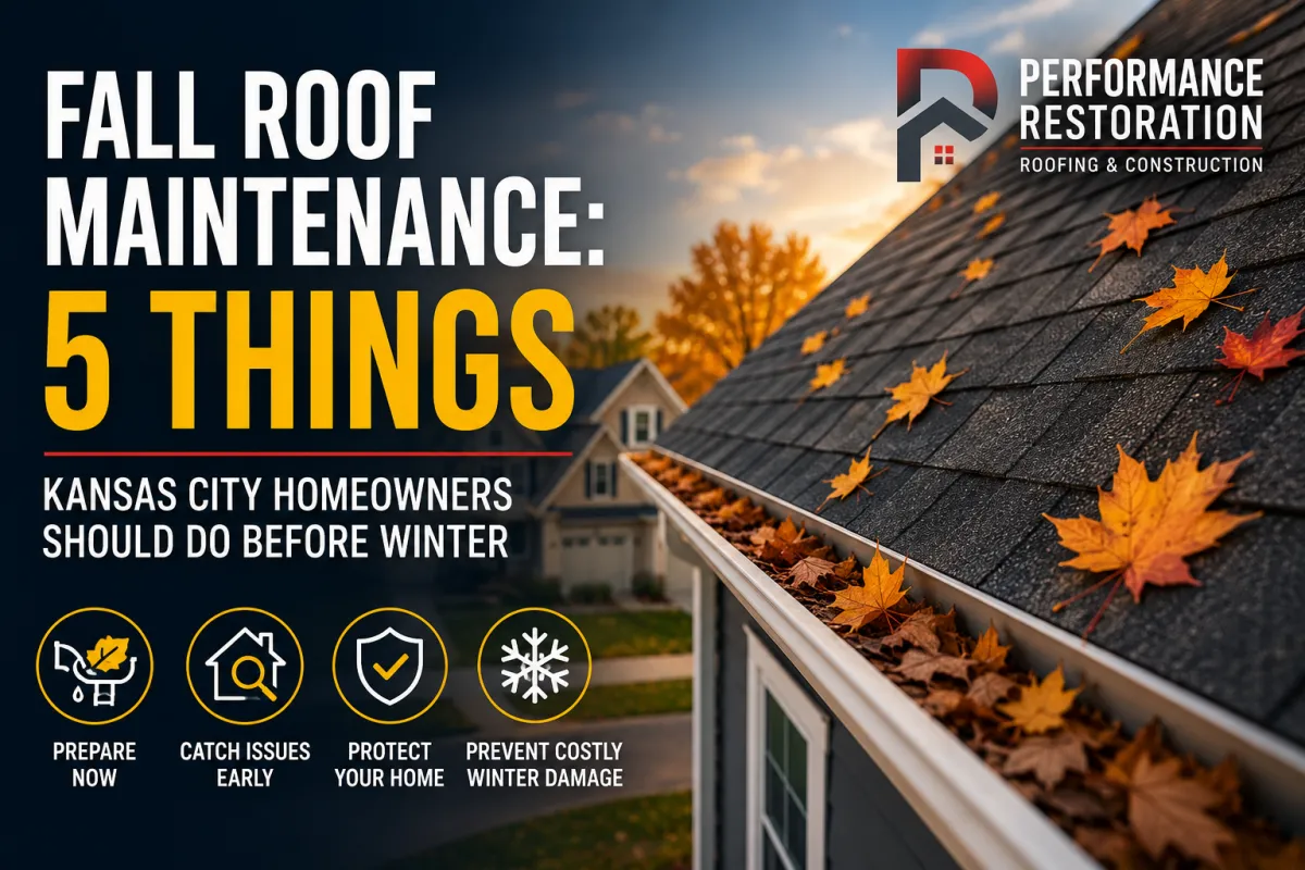 Fall roof maintenance and roof inspection in Kansas City