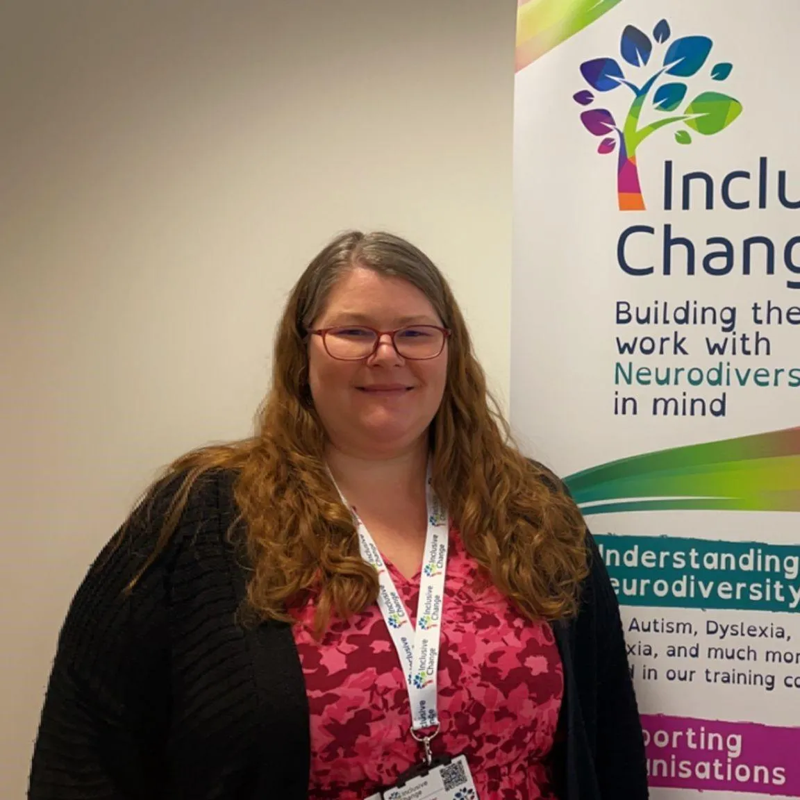 Brown-haired woman with glasses - Kristin Knowler - Inclusive Change at Work CIC