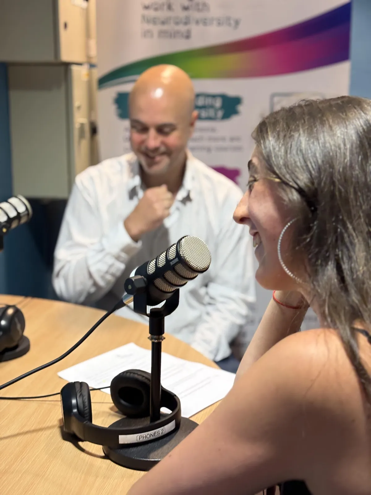 Mayor of Eersons Green being interviewed for a podcast 