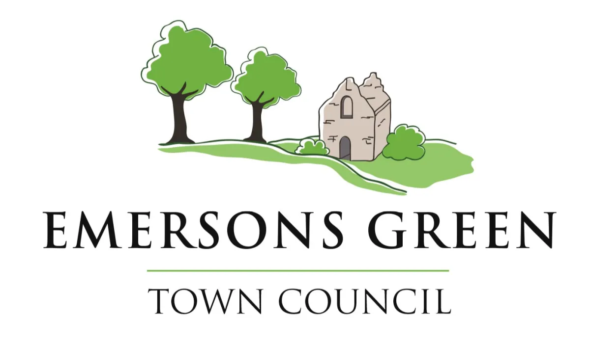 Emersons Green Town Council Logo, Building & Trees 