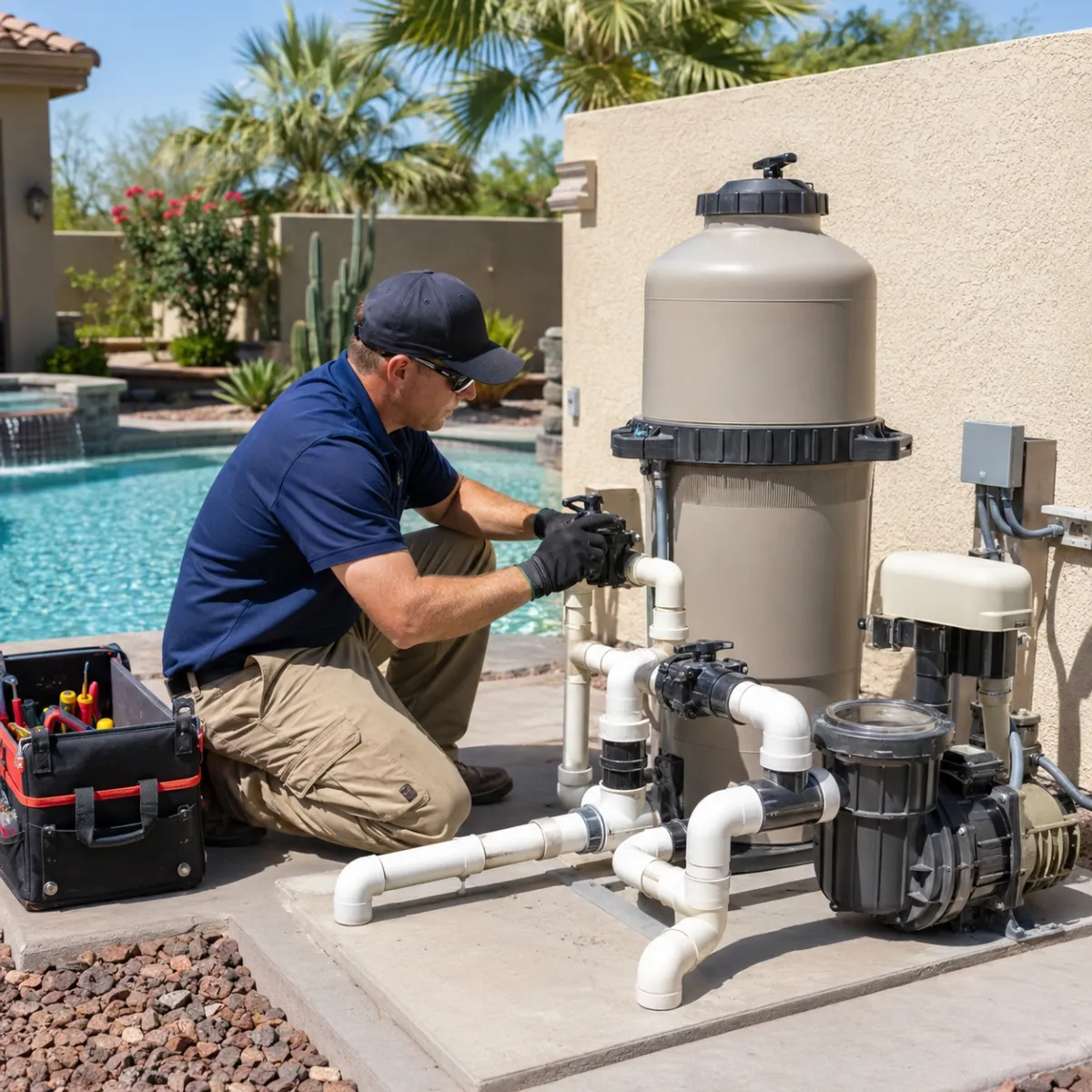 Filter and pool equipment repair in Lake Havasu City