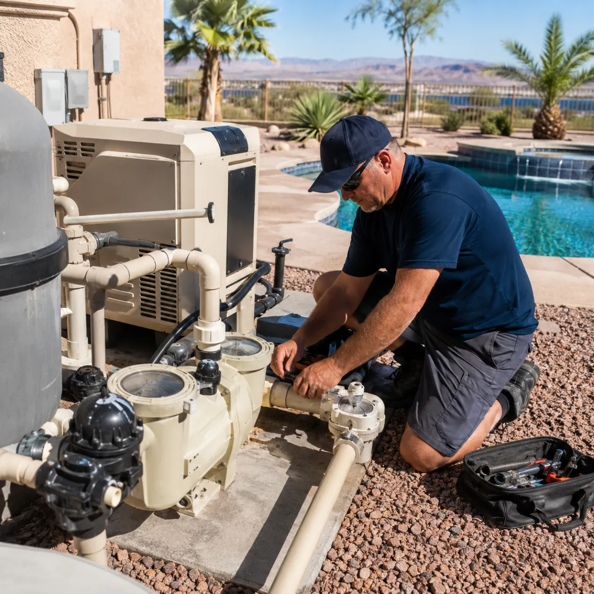 Pool pump and heater repair in Lake Havasu City