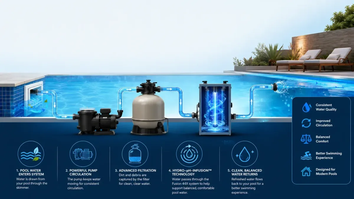 Fusion 44X infographic explaining the Hydro-pH-Infusion process