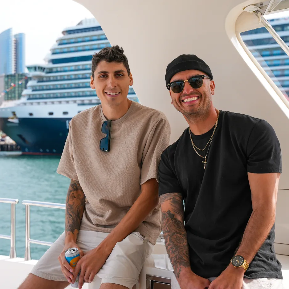 Onboard the bay cruise
