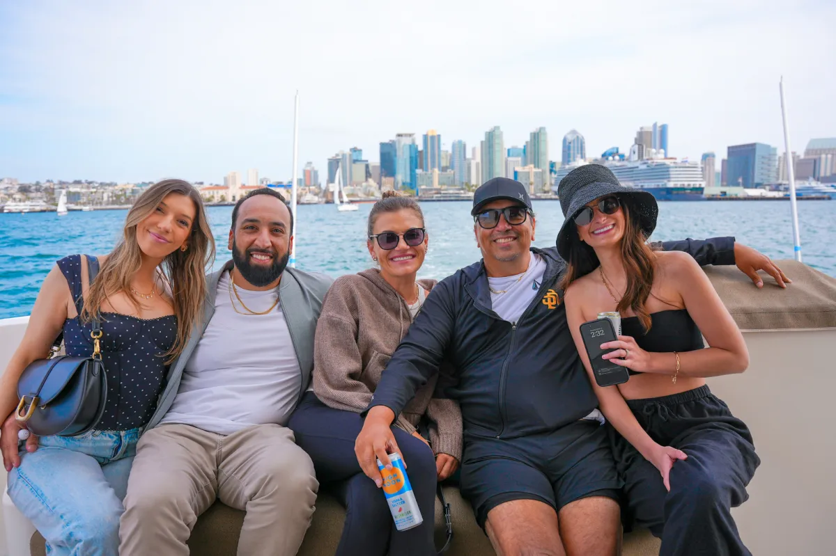 Guests enjoying the yacht