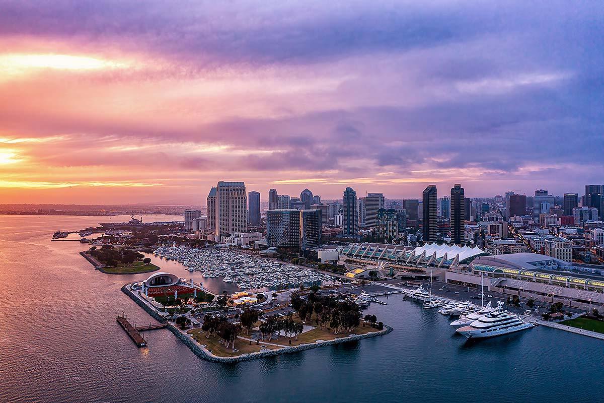 The San Diego skyline seen from BowTie