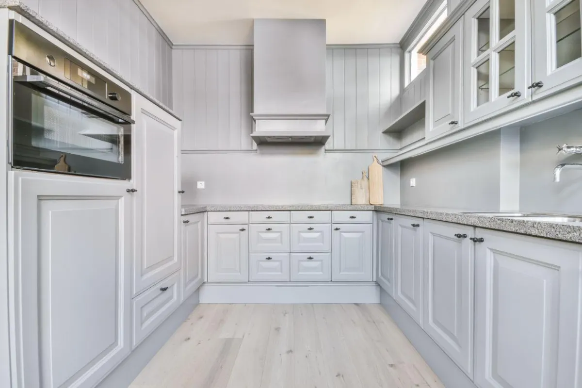 Gray Painted Kitchen Cabinet Doors