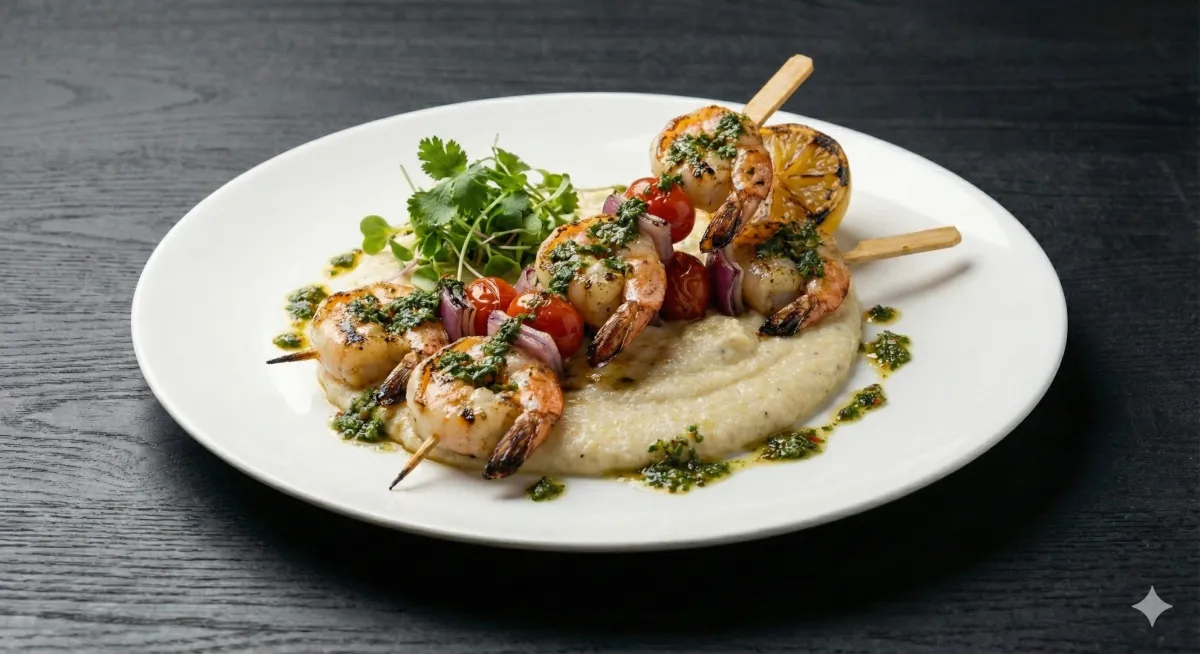 Monochromatic teal small plates at Jackson’s Gastro Pub