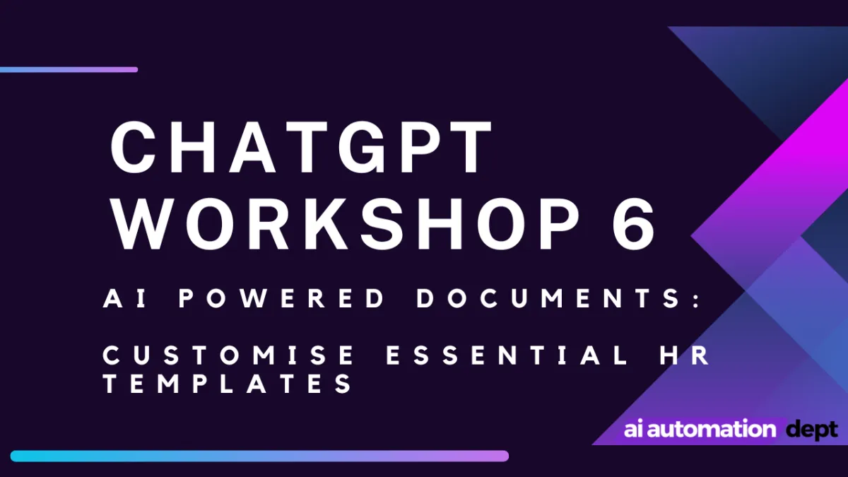 Customising HR documents with ChatGPT and I