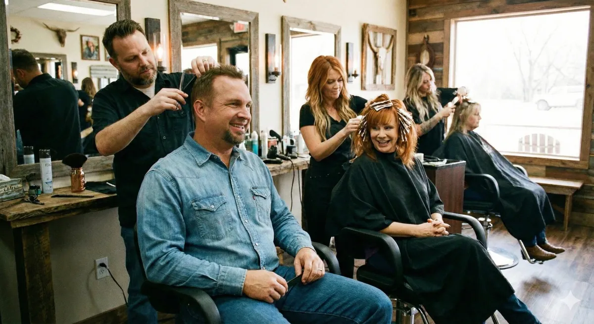 A modern, sunlit salon interior with a classic leather barber chair, polished wood floors, and a large mirror reflecting natural light. The setting is inviting, professional, and ready for a client’s transformation.