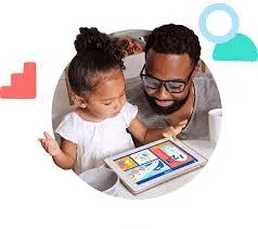 Girl folds paper while watching teacher on laptop