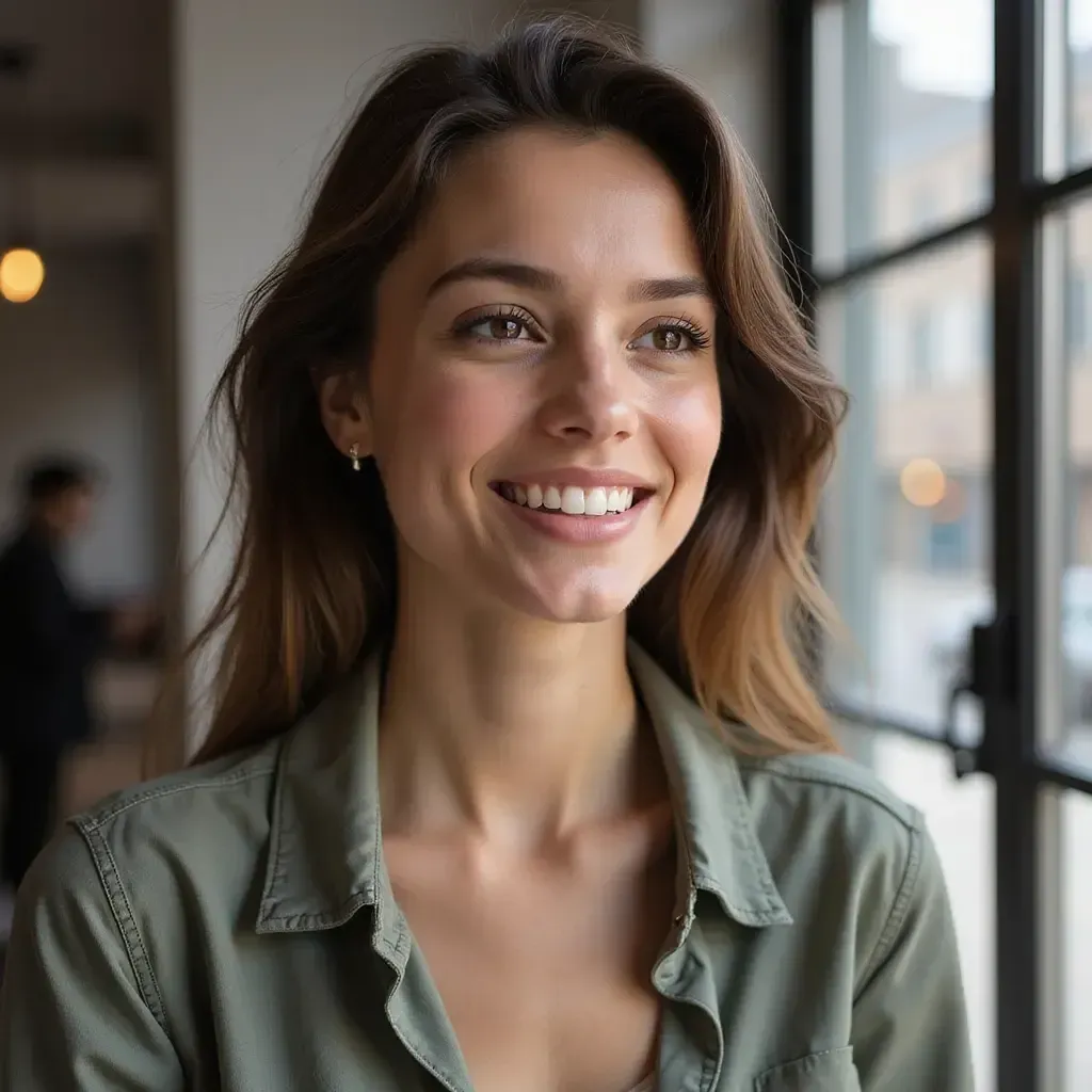 A person displaying the ideal characteristics for a Porcelain Veneers treatment.