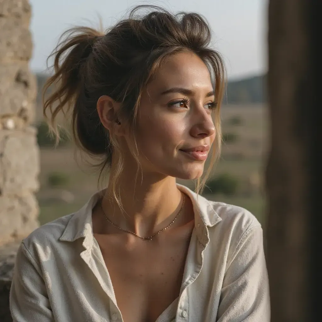 A person displaying the ideal characteristics for a Rhinoplasty treatment.