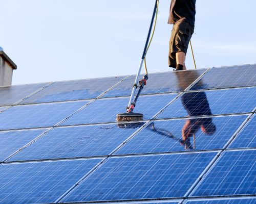 San Jacinto solar panel cleaning