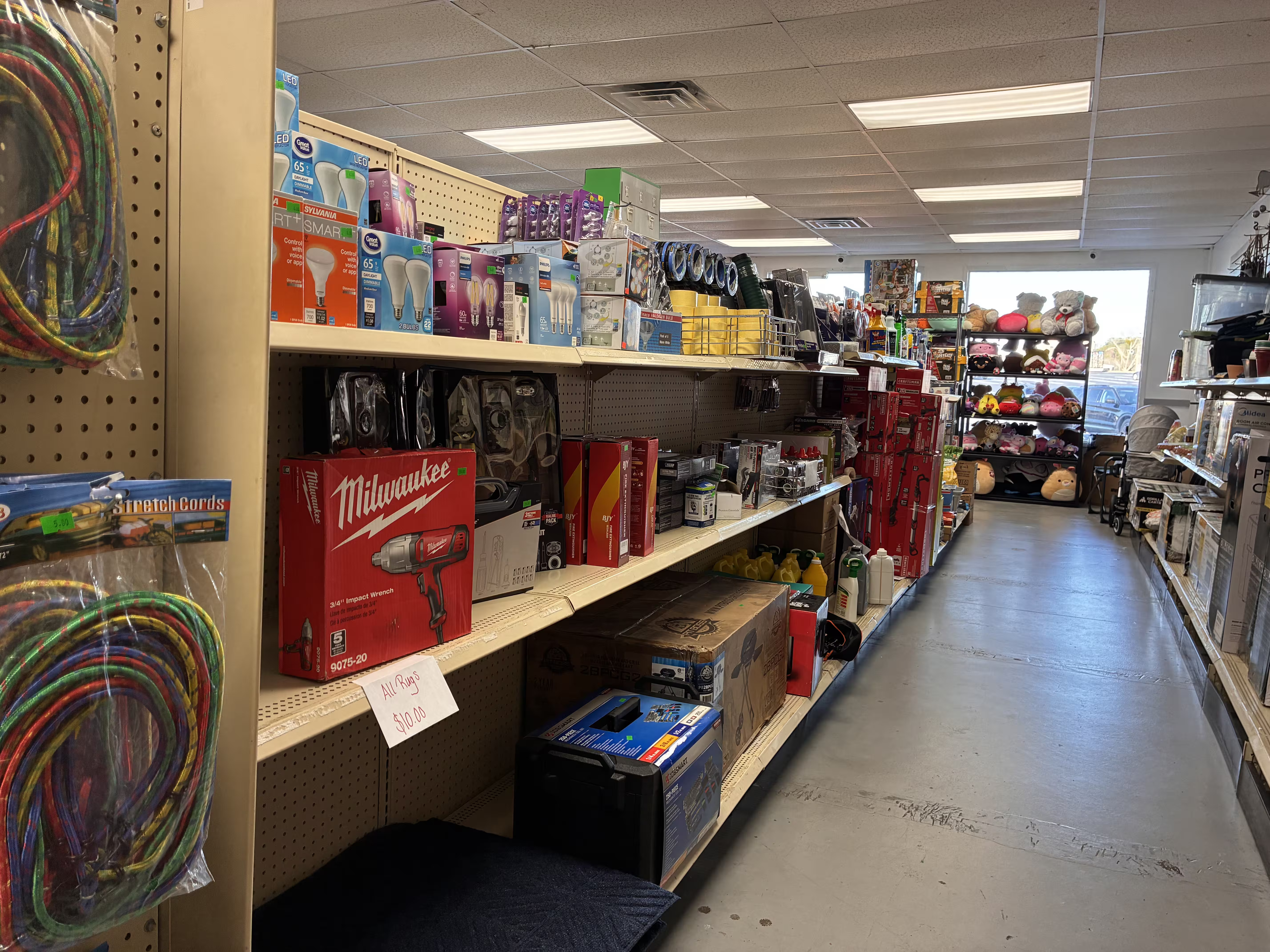 Half off store. 50% percent off everything. Second time around store. The store, half off retail.