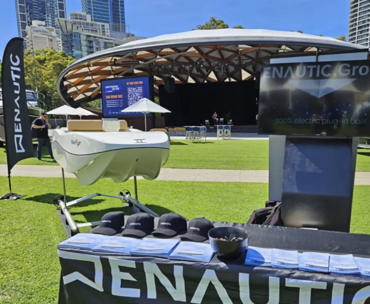 ENAUTIC electric hydrofoil propulsion technology featured at the Sydney International On Water Boat Show 2025