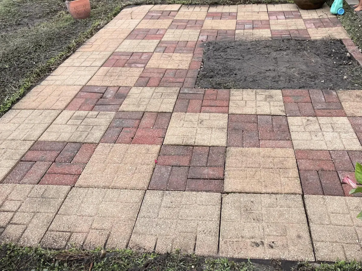 after cleaning pavers