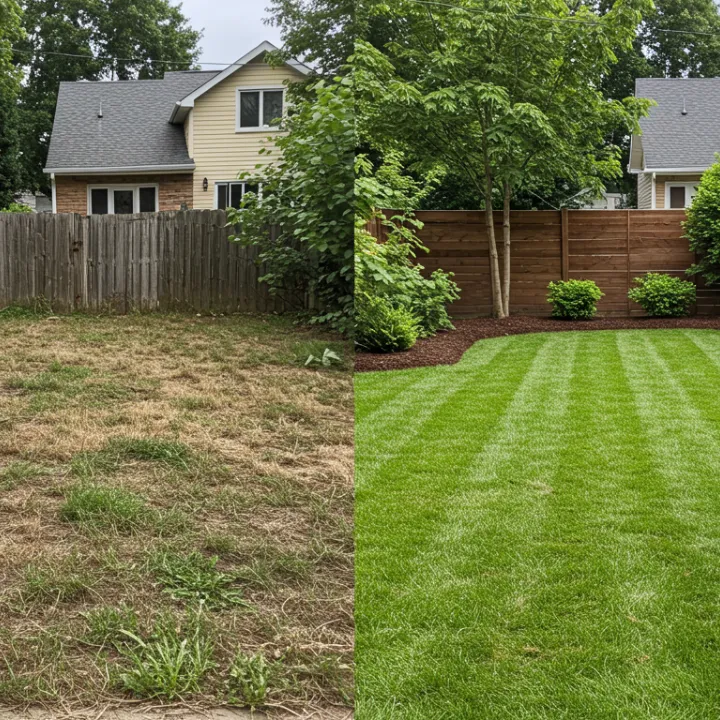 Landscaping with fresh sod in Deltona