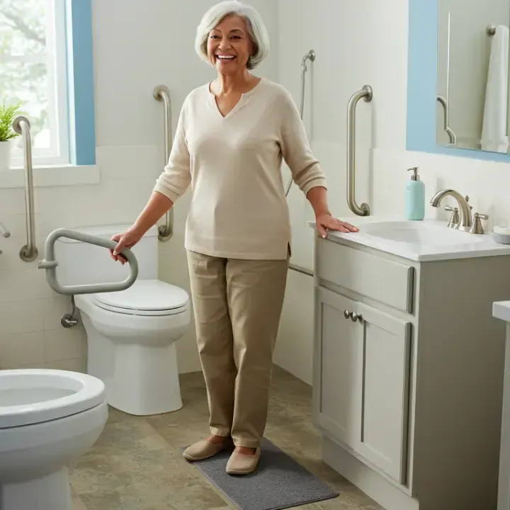 Flagler Beach senior enjoying safe, independent living with Aging-in-Place modifications.
