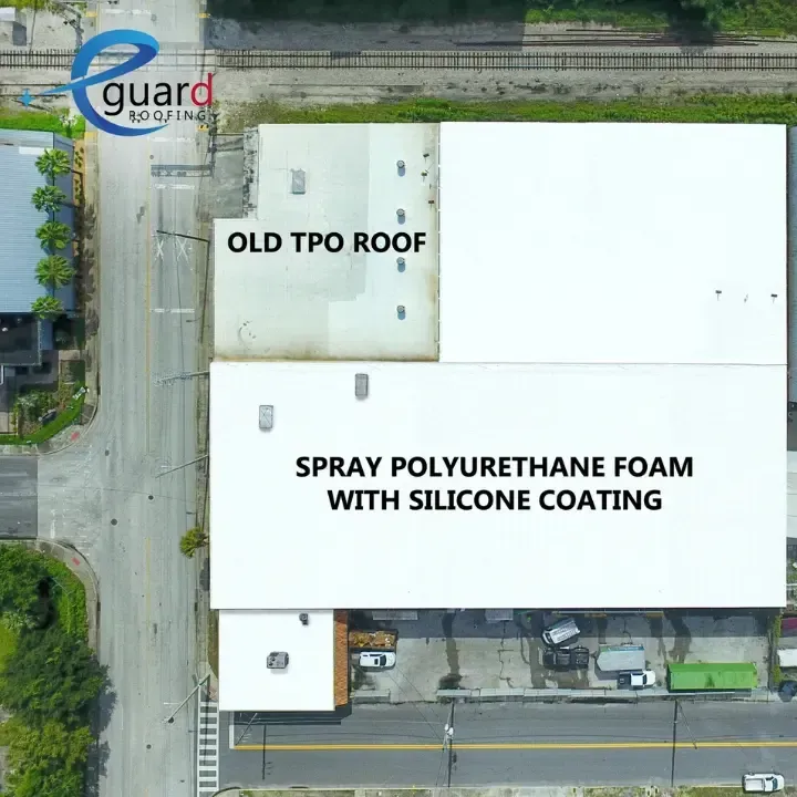 Spray foam and silicone roofs